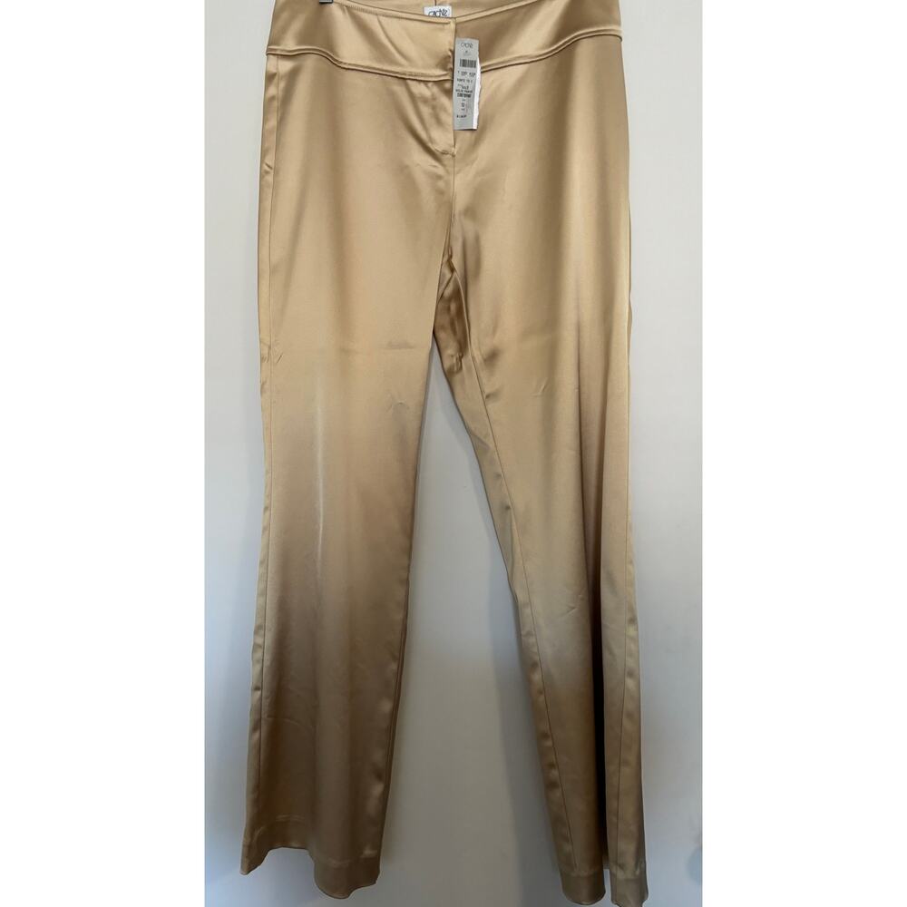 Vintage Y2K Satin Pants Slightly Flare Womens Size 12 Dress Pants New